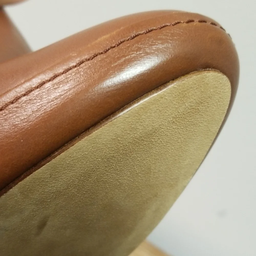 Vince Brown Leather Block Heel Mule Pumps - Picture 6 of 8